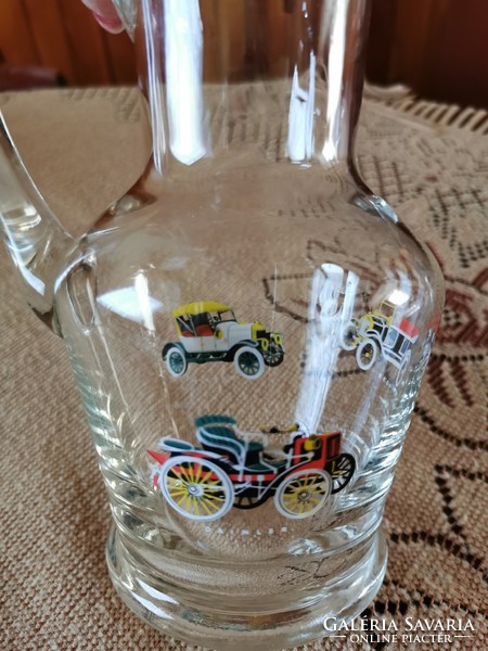 Very rare car glass jug, collector's item 6 dl