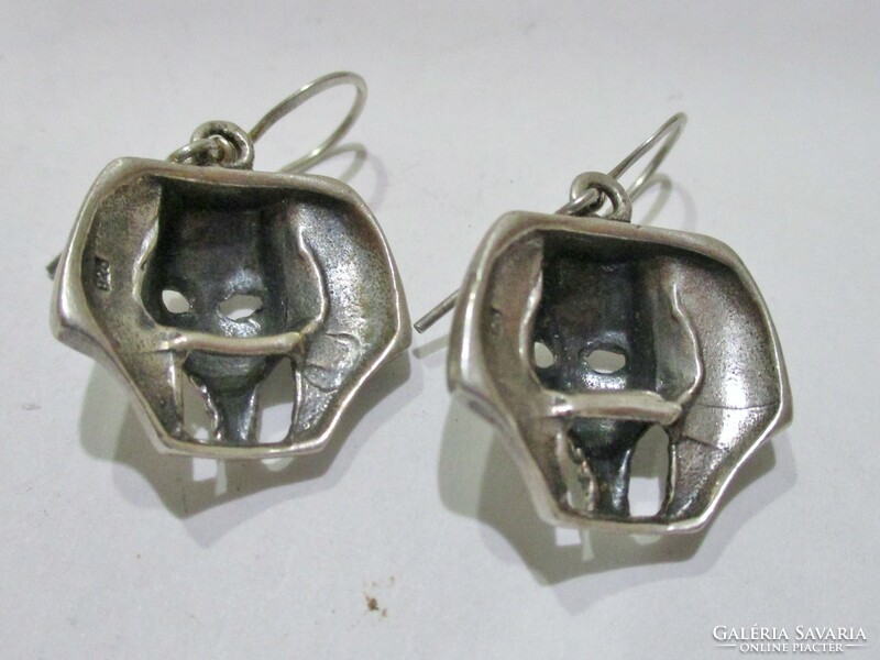 Beautiful old Egyptian silver earrings