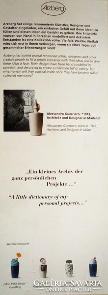Alessandro guerriero 'la fenice' postmodern porcelain holder, 1996