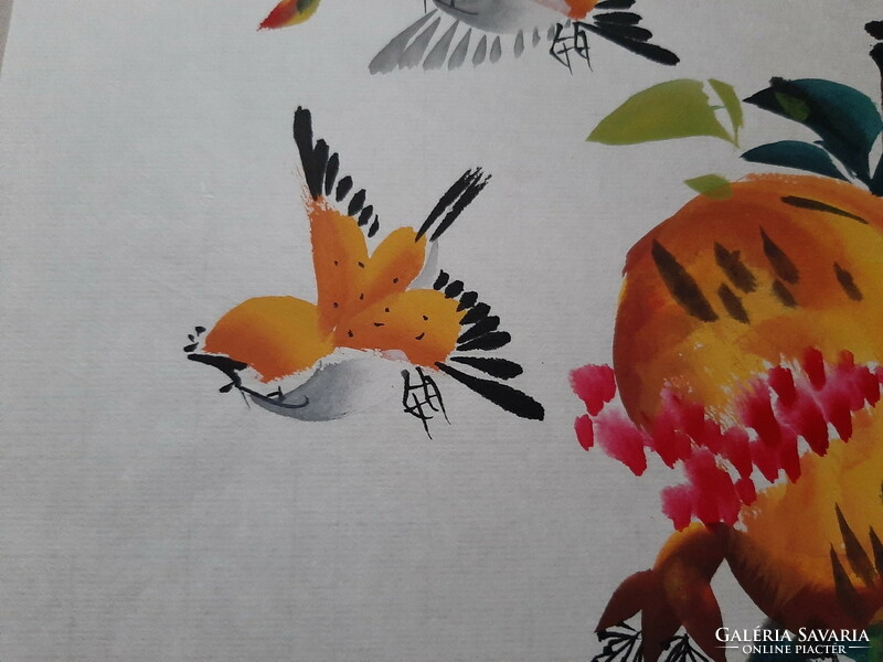 Two small birds, Chinese painting