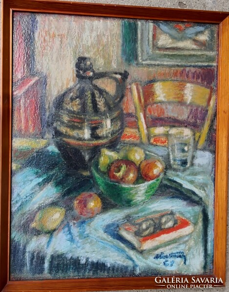 Fk/342 - soldier Kiss Ferenc - still life with a jug