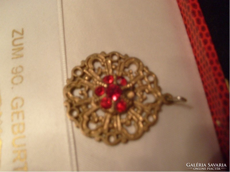 Gold filled, openwork garnet gemstones decorative pendant for sale