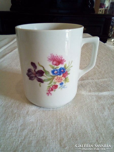 Old Zsolnay floral mug