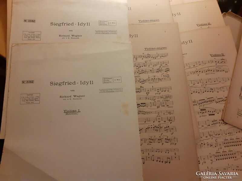 Orchestral score 1924 - richard wagner - haensch: sigfried - idyll a.J.B. 7812