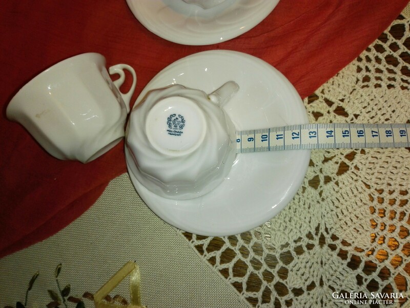 Hófehér Hólloháza porcelain coffee set....3 pieces