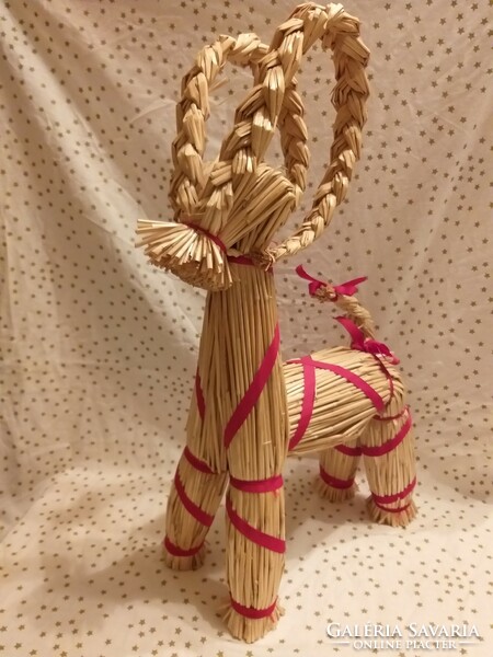 Handmade straw goat Christmas decoration ikea