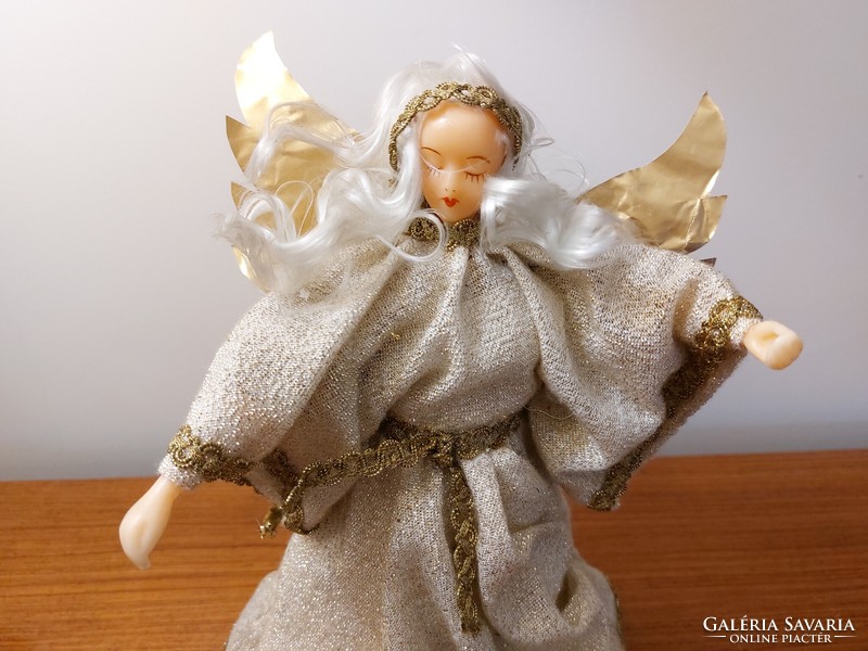 Angel top decoration Christmas tree decoration with golden wings