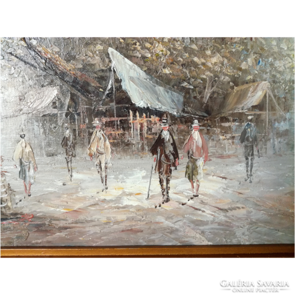 Vintage style oil painting by French painter
