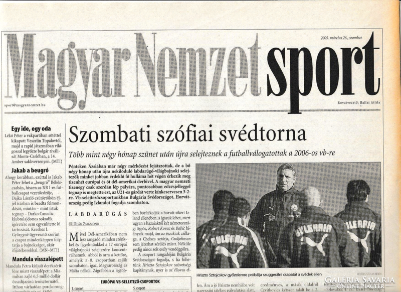 Magyar Nemzet –  2005. március 26. - Aggodalmas nagypéntek