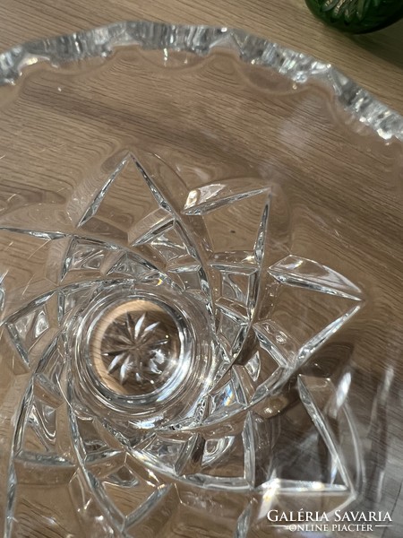 Ajka kristály  csiszolt váza 18 cm