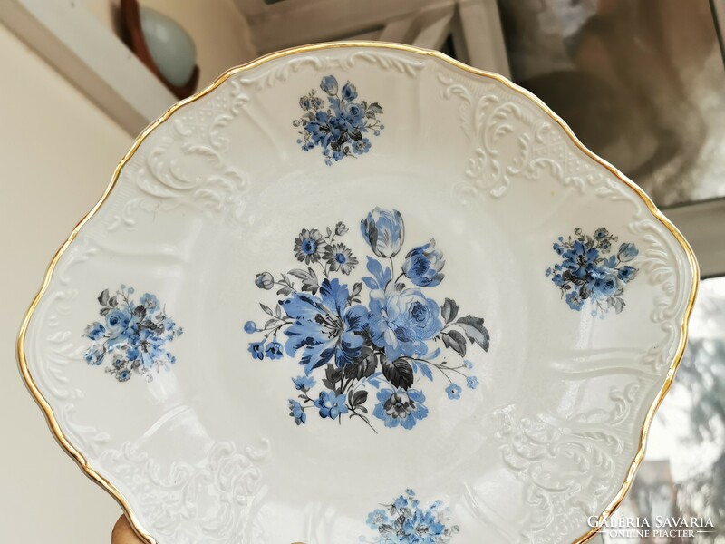 Bernadotte blue rose serving bowl,