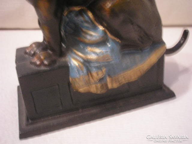 U7 Antique Mechanical Cast Caricature 1880 Bushing Museum Replica Bull Dog with Amber Eyes