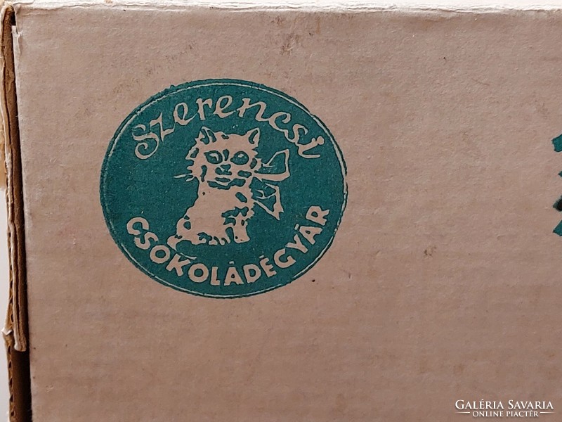 Régi szaloncukros doboz Szerencsi Csokoládégyár papírdoboz Magyar Édesipar