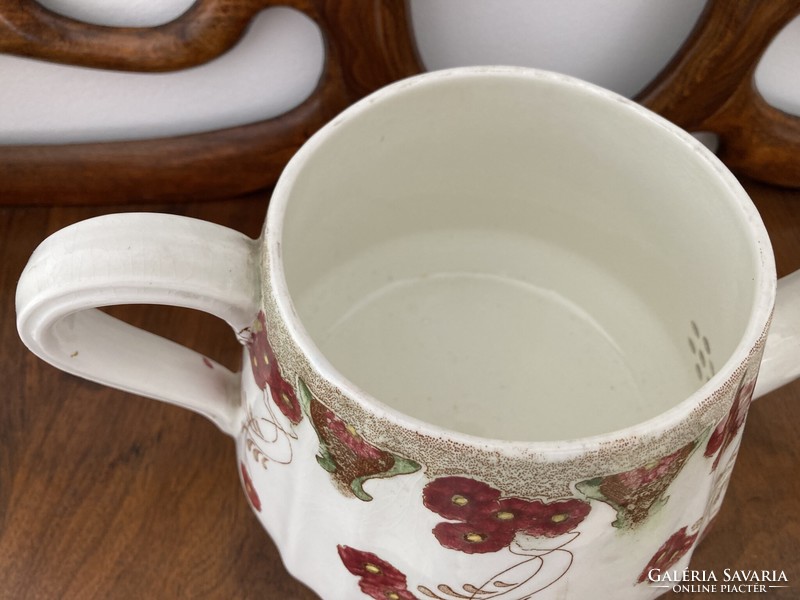 Antique Zsolnay porcelain faience teapot