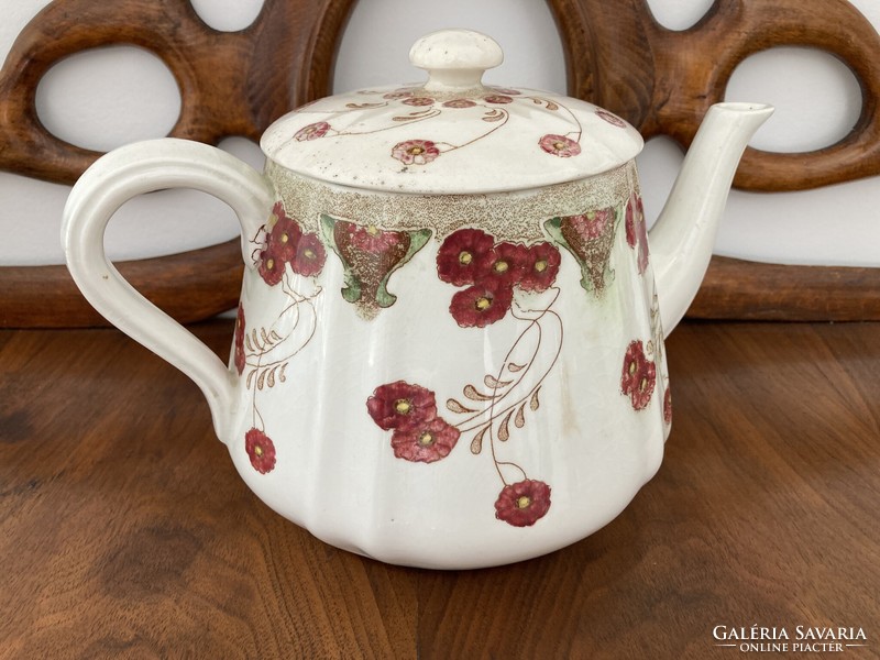 Antique Zsolnay porcelain faience teapot