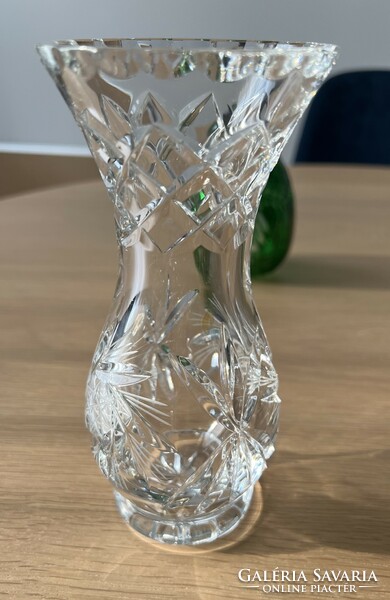 Ajka crystal polished vase 18 cm