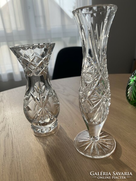 Ajka crystal polished vase 18 cm