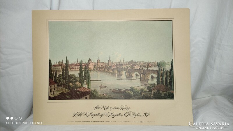 Prague engravings lithography 9 pieces in a folder