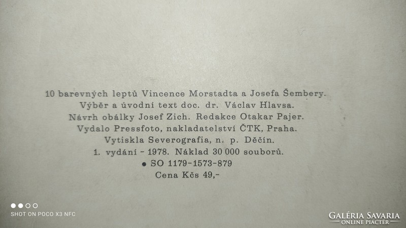 Prágai metszetek litográfia 9 darab egy mappában