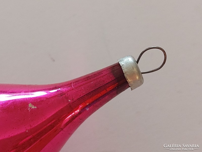 Old glass Christmas tree decoration pink twisted icicle glass decoration