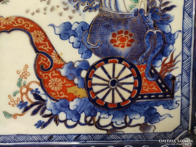 Antique Japanese porcelain plate special square shape 432 6296