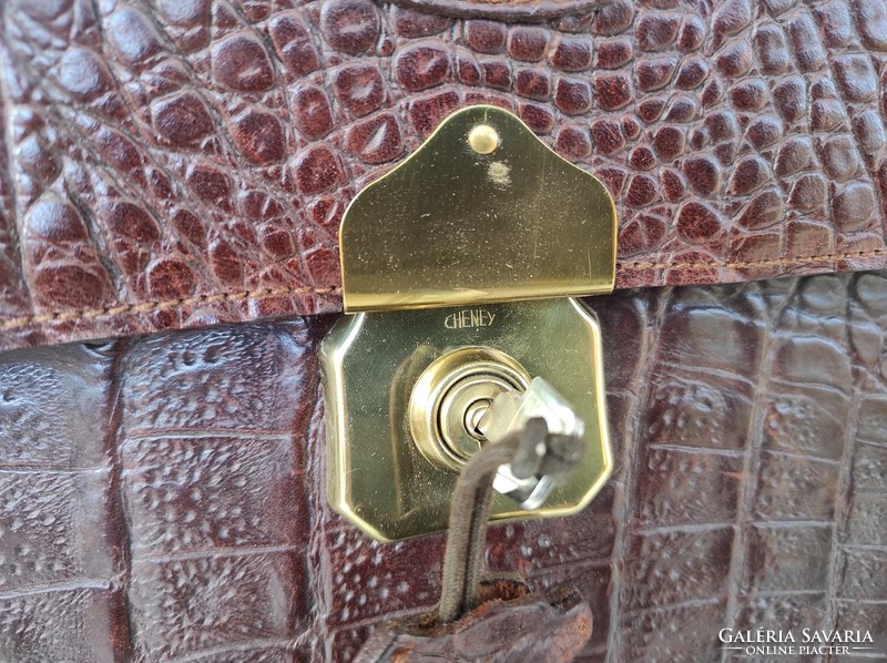 Antik bőr táska tökéletes hibátlan állapotban aktatáska kulcsával 859 6322