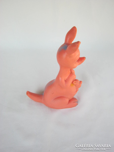 Plastolus retro rubber toy kangaroo