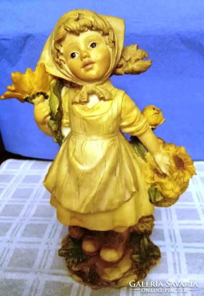 Little girl with flowers for sale
