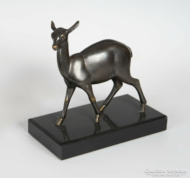 Bronze deer statue