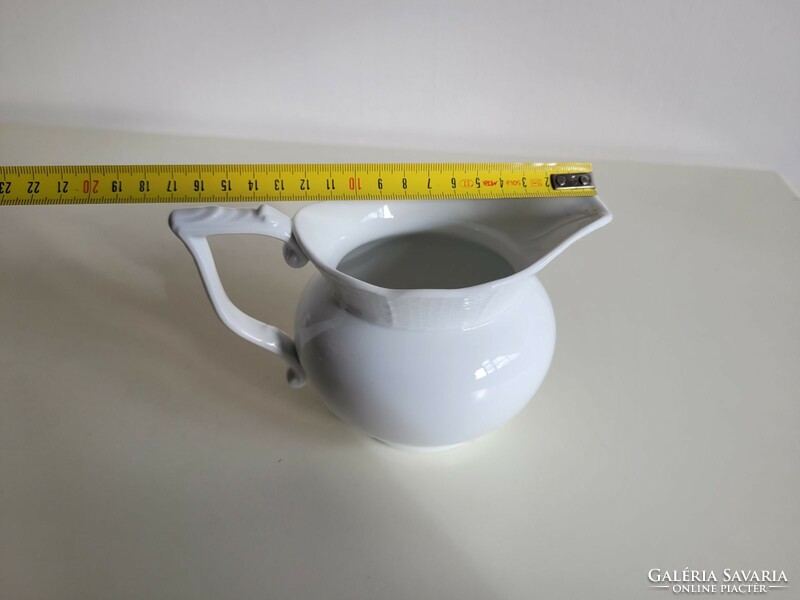 Old white Herend porcelain milk pouring jug