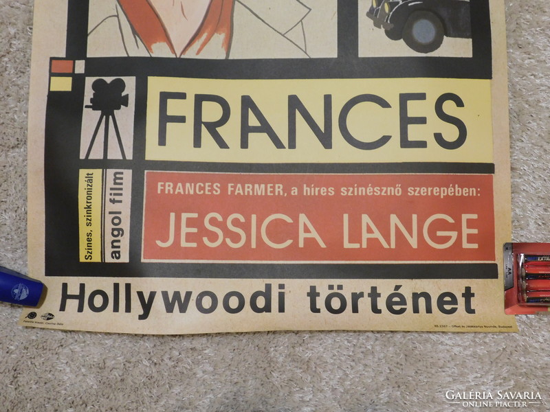 Movie poster, Frances, 1982. American film
