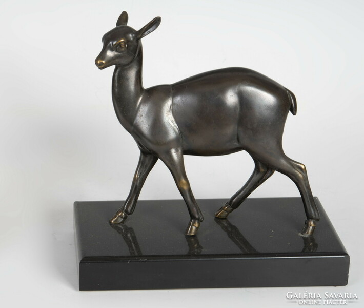 Bronze deer statue