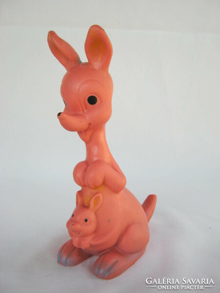 Plastolus retro rubber toy kangaroo