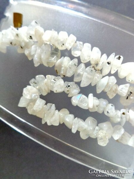 Rainbow moonstone bead necklace