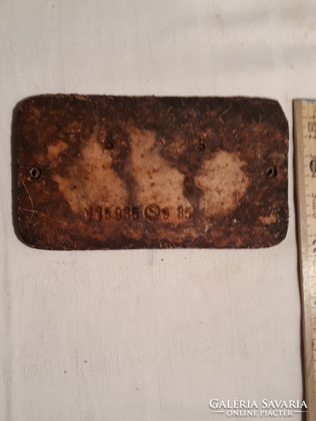 Old cast iron machine panel