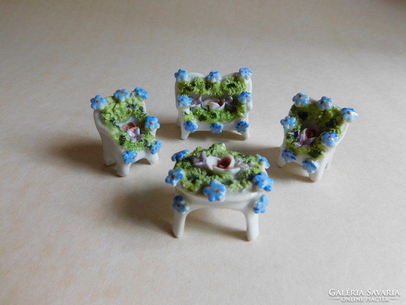 Miniature porcelain furniture