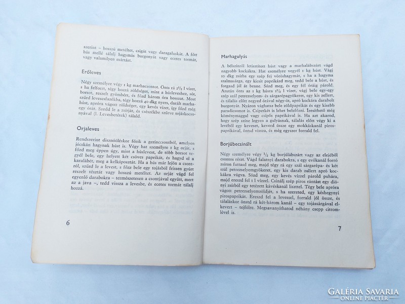 Régi szakácskönyv 1968 Török Erzsi Mit főzzünk? című receptek