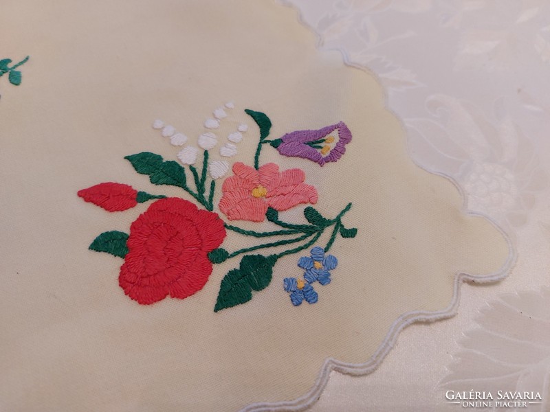 Old Kalocsa embroidered small tablecloth