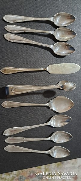 Set of 11 English, silver-plated vintige teaspoons