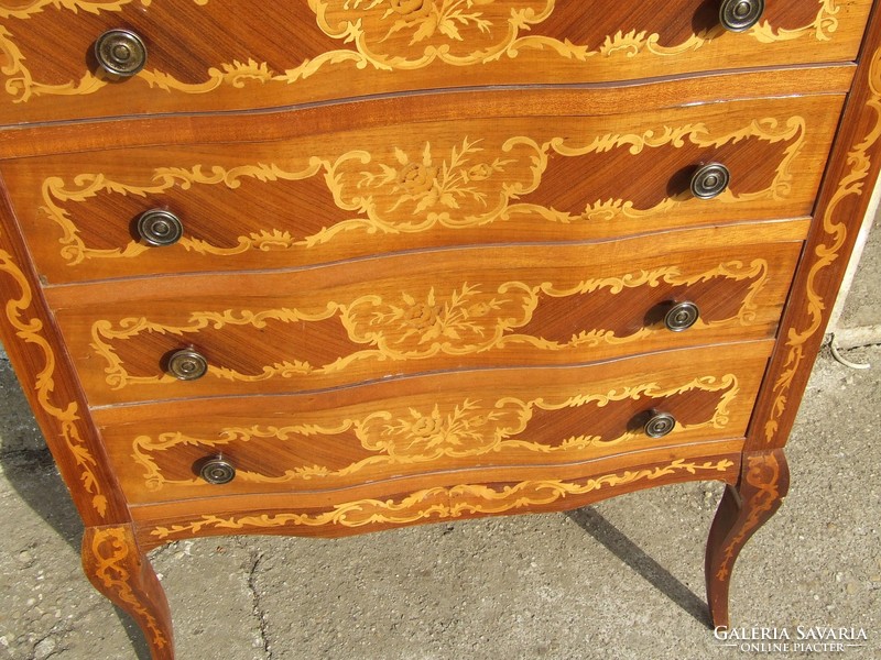 Inlaid dresser with 7 drawers