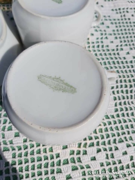 Gyönyörű Czechoslovakia elegáns teáscsészék csésze porcelán Gyűjtői darab
