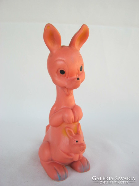 Plastolus retro rubber toy kangaroo