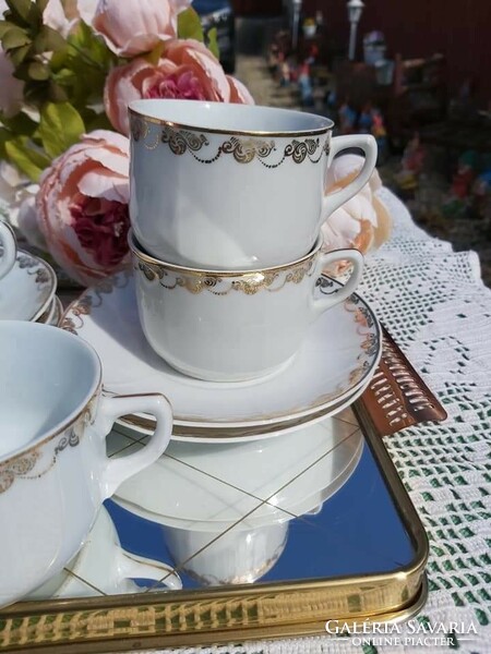 Beautiful czechoslovakia elegant tea cups cup porcelain collector's item