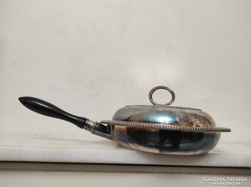 Antique kitchen utensil with handle, metal pot with legs, plate, collector's rarity 435 6326