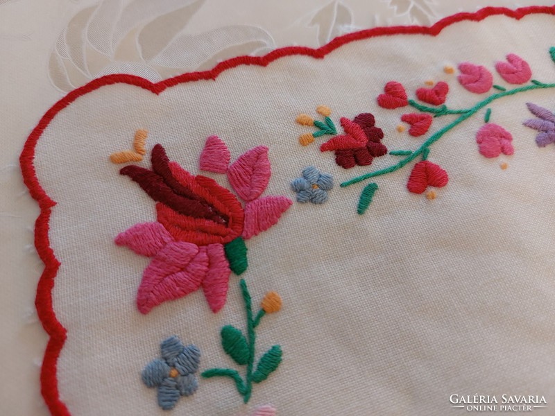 Old Kalocsa embroidered small tablecloth