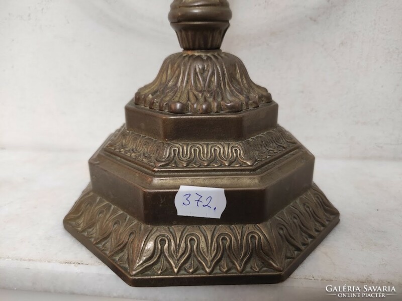 Antique menorah patina large bronzed copper menorah Jewish candle holder 7 branches 372 6230