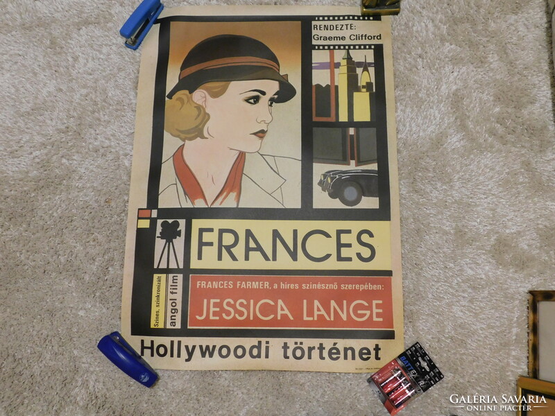 Movie poster, Frances, 1982. American film