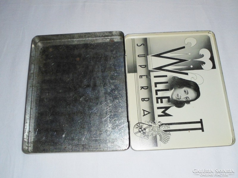 Cigar cigar metal box tin metal box - willem ii. Superba amarillo - from the 1980s