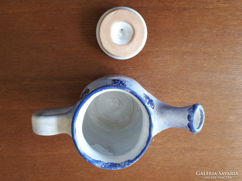 Vintage blue pattern pouring sprinkling ceramic