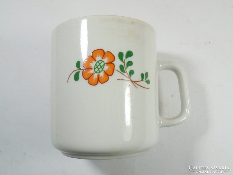 Retro old Slovenian Polish mug - flower pattern - Lubjana Poland approx. 1970s